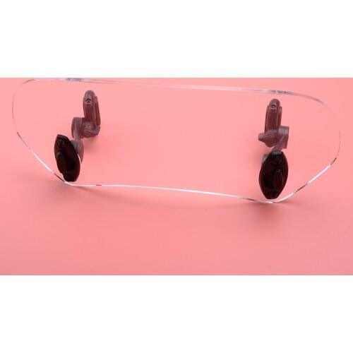Clear Adjustable Windshield Extension Clip On Windscreen Spoiler Wind Deflector Motorcycle Fit for Honda Yamaha Suzuki Kawasaki