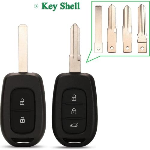 Jingyuqin 10p 2/3 Buttons Remote Car Key Shell for Renault Sandero Dacia Logan Lodgy Dokker Duster 2016