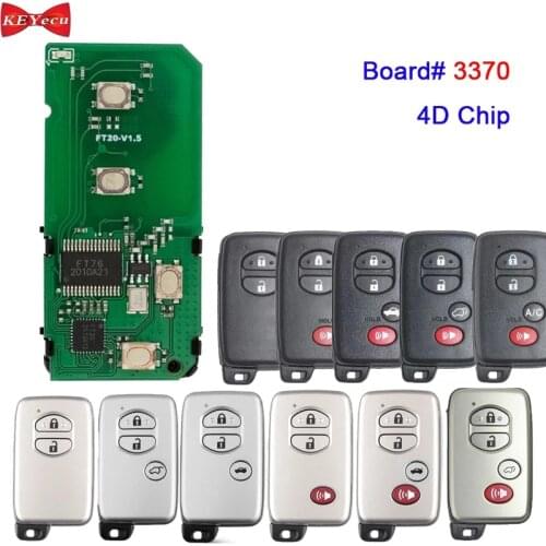 KEYECU for Toyota 4Runner Avalon Camry Corolla Prius Smart Keyless Remote Board#3370 Lonsdor FT20-3370 312/314.3/315/433MHz 4D