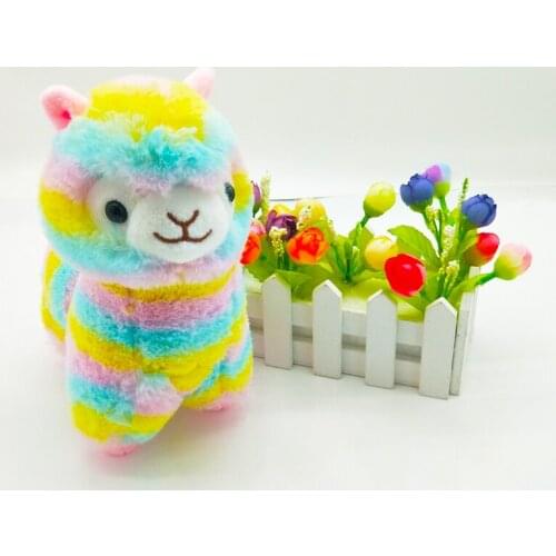 Furry toy alpaca dolls, sheep dolls, animals, grass, mud horse dolls, gifts for girls