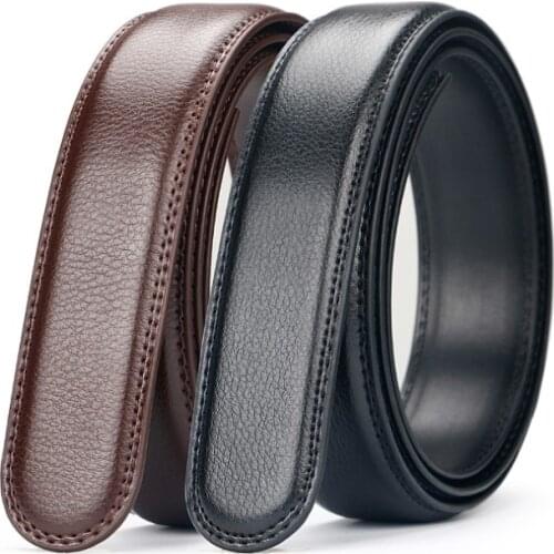 New Luxury Brand Belts for Men High Quality Buckle Male Strap Genuine Leather Waistband Ceinture Homme,No Buckle