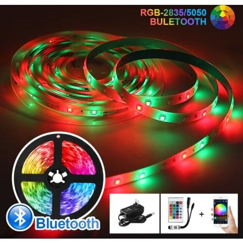 LED Strip Lights WiFi Iuces Led RGB5050 SMD2835 Waterproof Bluetooth Flexible Lamp Tape Ribbon Diode DC12V Color IP65 Lighting