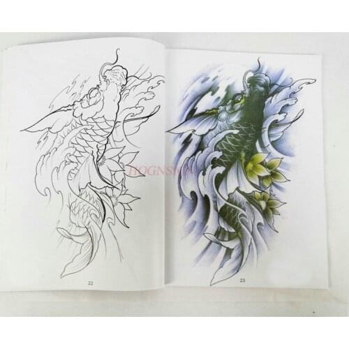 Tatoo Books Tattoo Book Manuscript Picture Book Geisha Flower Dan Like God Koi-like Popular Pattern Tattoo Illustration Sale