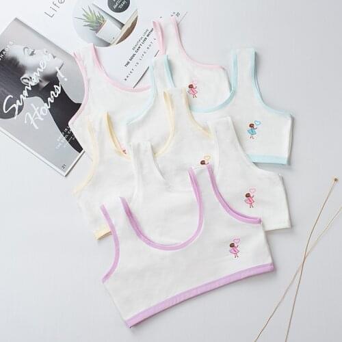 3pcs Girls Training Bras Kids Soft Underwear Girls Accessories Breathable Children Bras for Teen Girl 8-16y