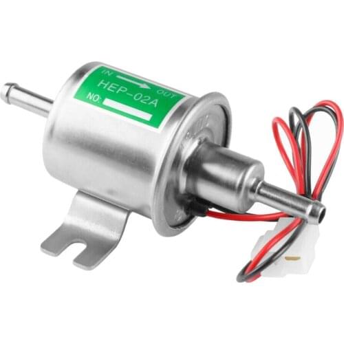 Universal 12V HEP-02A Fuel Transfer Pump Inline Electric Low Pressure Fuel Pump Gas Fuel Pump