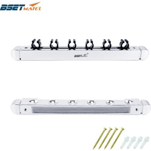 Vertical 6 Rods Rack Fishing Pole Holder Rod Holders Display Racks Fixing Rack Wall Mounted Rod Collection Rack Storage Combos