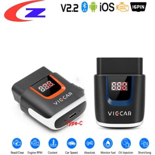 Viecar ELM327 V2.2 PIC18F25K80 OBD2 BT 4.0 OBD WIFI ELM 327 wi-fi Scanner Auto Tool OBD 2 Car Diagnostic For Android/IOS