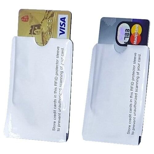 NFC shielded sleeve RFID cardBlocking 13.56mhz IC card Protection NFC security card prevent unauthorized scanning