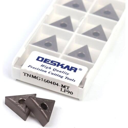 10pcs TNMG160404-TC LF90 TNMG160408-TC LF90 CNC lathe tool High-quality blade finishing Cermet turning blade for Machine cutting