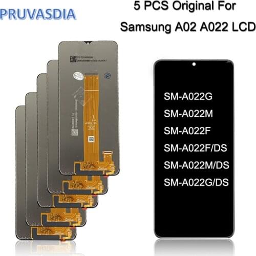 5 Piece Wholesale Original For Samsung Galaxy A02 SM-A022 A022m LCD Display Touch Screen Digitizer LCD For Samsung A02 Display