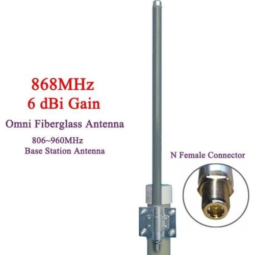 6.5dBi 868MHz omni fiberglass antenna Customized 806~960MHz N female connector high quality factory outlet