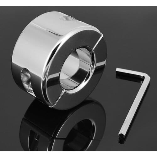 980g heavy stainless steel Scrotum Stretchers Scrotum ring metal Locking pendant Ball Weight for CBT Chrome Finish male sex toy