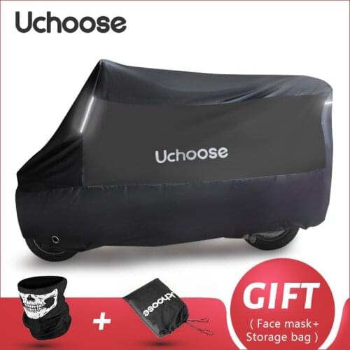 Motorcycle Cover New 190T Reflective Strips UCHOOSE Protector Rainproof Scooter Sunscreen Dustproof Snowproof M L XL XXL XXXL