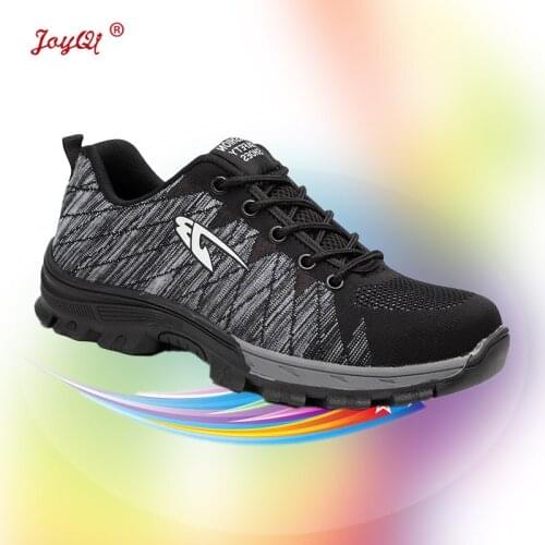 Women men work & safety boots sole impact resistant soft male shoes plus size 39-48 JOY-106