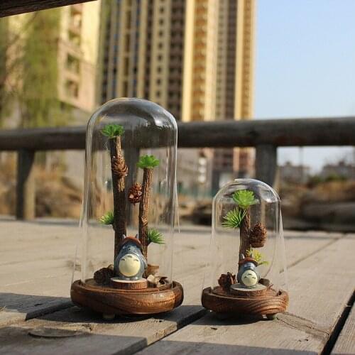 Hayao Miyazaki Totoro micro landscape ornaments glass timber zakka grocery bottom glass handicrafts wholesale