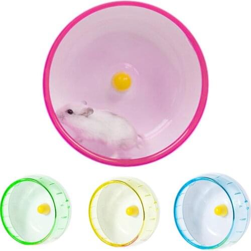 Pet Hamster Mouse Rat Exercise Silent Running Spinner Wheel Cage Playing Toy