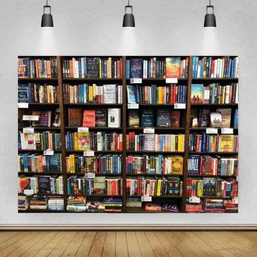 Bookstore Full of Bookshelves Portrait Photography Background Indoor Decoration Vinyl Backdrop Photocall Studio Props