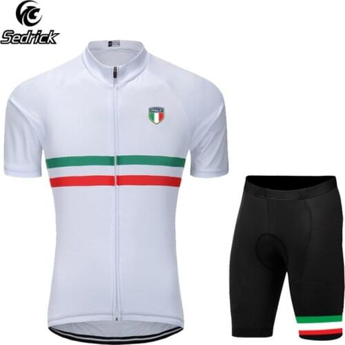 Sedrick Summer Cycling Clothing Short Sleeve Cycling Jersey + Pro 3D Gel Padded Shorts Set Bicycle Bike Cycle Jerseys Team Suit