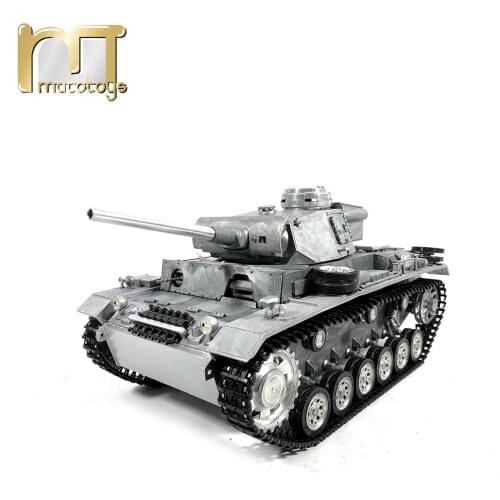 MATO 1 16 Complete all Metal Tank German Panzer III 2.4G Mato Toys RC Tank model airsoft recoil barrel RTR version military