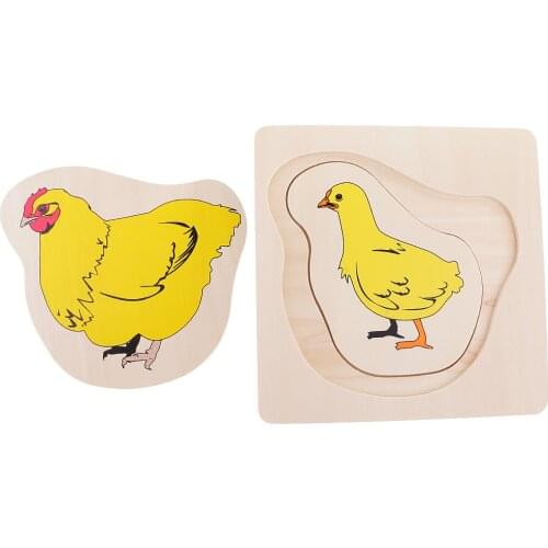 Multi-color Growing Puzzles of Chicken Building Jigsaw Toy Gift