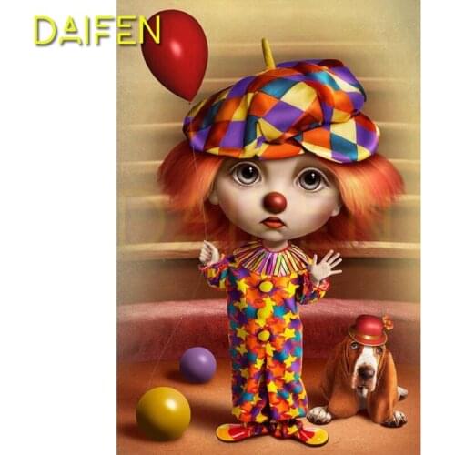 Full Round Diamond mosaic Clown balloon dog 5DDIY Diamond painting Full Square Diamond embroidery Cross stitch Clown balloon dog