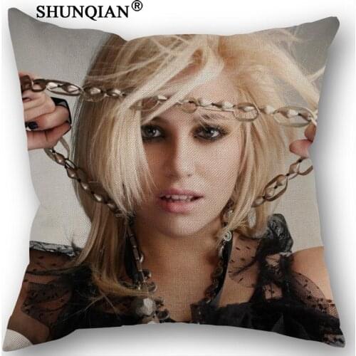 Custom Pixie Lott Cotton Linen Square Zippered Pillow Cover For Office,Family Customize Your Picture 45x45cm