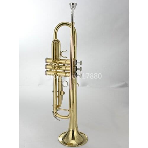 New Arrival MARGEWATE Brass Bb Trumpet High Quality B Flat Gold Lacquer Musical Instrument Playing Trumpet with Mouthpiece Case
