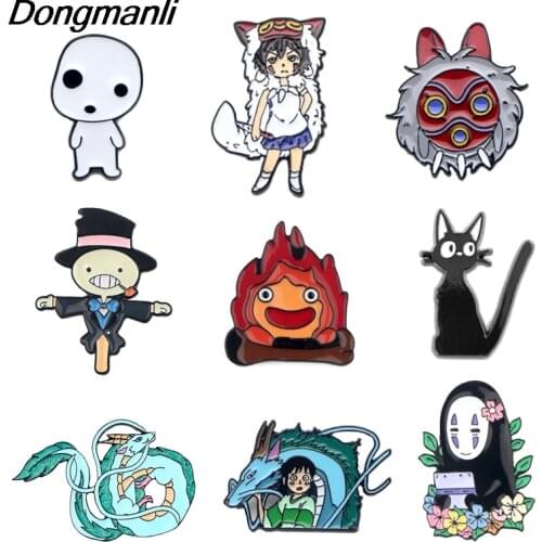 P3169 Dongmanli Anime Figures Enamel Pins and Brooch Women Men Fashion Lapel Pin Backpack Bags Badge kids Friends Gifts