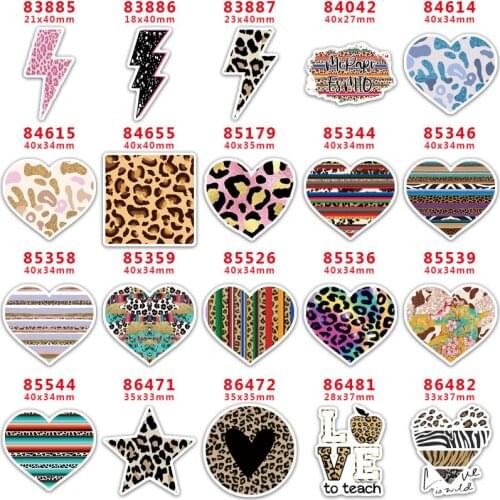 DIY Craft Supplies Sewing Accessories Cartoon Leopard Grain Printed Planar Resins Mold 10 Pieces. PR-83885