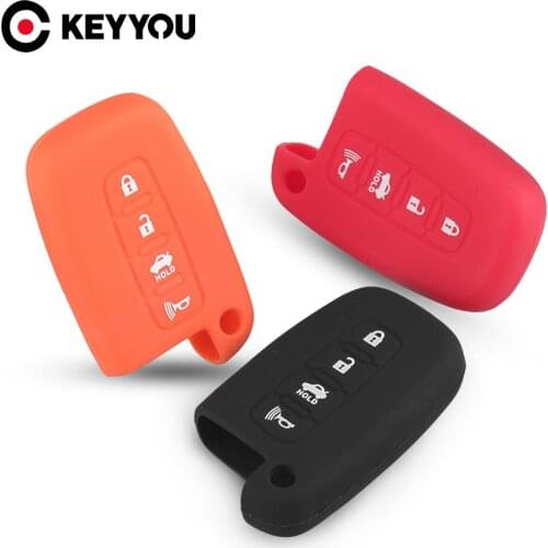 KEYYOU 10x 3/4 BNT For Hyundai Elantra Sonata Veloster Genesis For Kia Soul Sportage Remote Smart Cover Silicone Key Cover Case