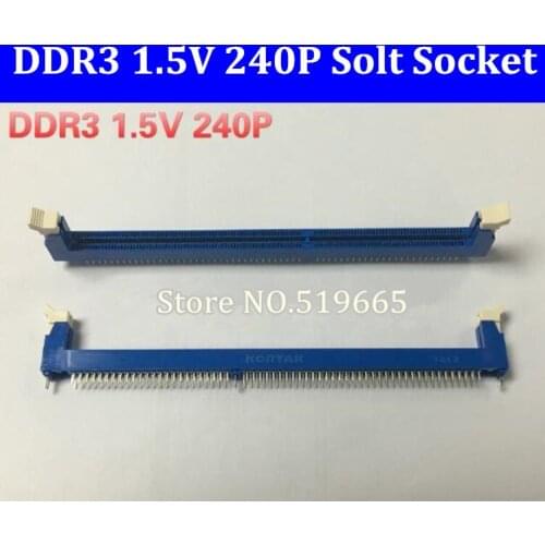 DDR3 240P 1.5V memory slot socket for desktop computer Blue