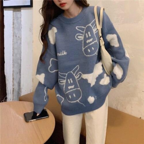 Sweater 2020 New Autumn And Winter Pullover Womens Korean Version Loose And Harajuku Style Wear Ancient Coat Fashion En