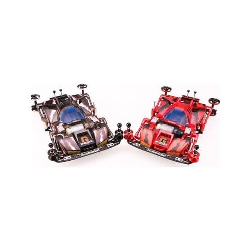 Tamiya Mini 4WD Racer Model Car 19414 Giant Red And Black Racer Modified SFM Chassis Transparent 4-wheel Drive Brother Seris Car