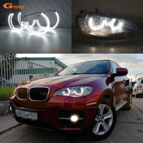 For BMW X6 E71 E72 X6M X5 E70 X5M 2008-2014 Excellent Ultra bright DTM M4 Style led Angel Eyes halo rings Day Light