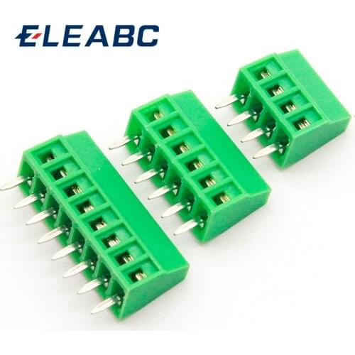 50pcs 2.54MM PCB Universal Screw Terminal Blocks Connector 2/3/4/5/6/7/8/9/10-12 Pin/Poles KF120 Straight Pin Copper