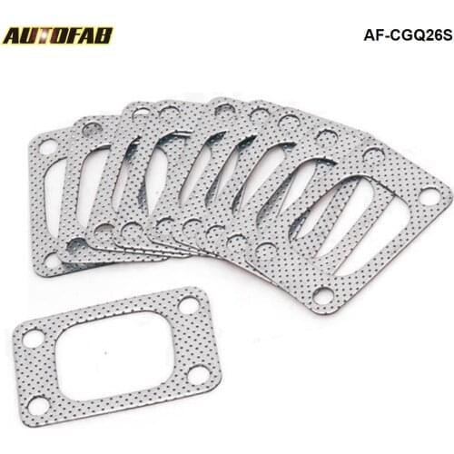 10PCS/LOT T3 Flange Gasket Universal for T3/T4 T35 T38 GT35 Turbo Manifold Gasket 4-Bolt AF-CGQ26S