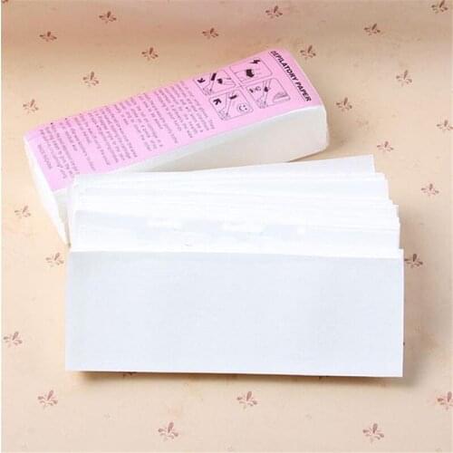 100x Non-woven Body Hair Removal Paper Depilatory Wax Strips Epilator Waxing