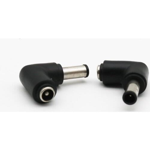 10x DC Power 5.5x2.1mm Female To 6.0x4.4mm Male w/ Pin Plug 90 Degree Right Angle Power Adapter Connector