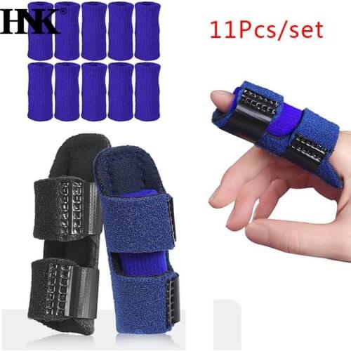 11Pcs Finger Splint Fracture Protection Brace Corrector Support Tape Bandage