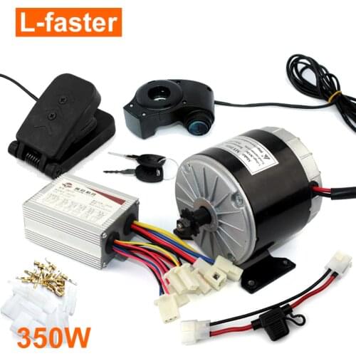 24V36V 350W Electric Scooter Motor Unitemotor MY1016 Use 25H Chain Drive With Foot Pedal Throttle Electric Go-karting Simple Kit