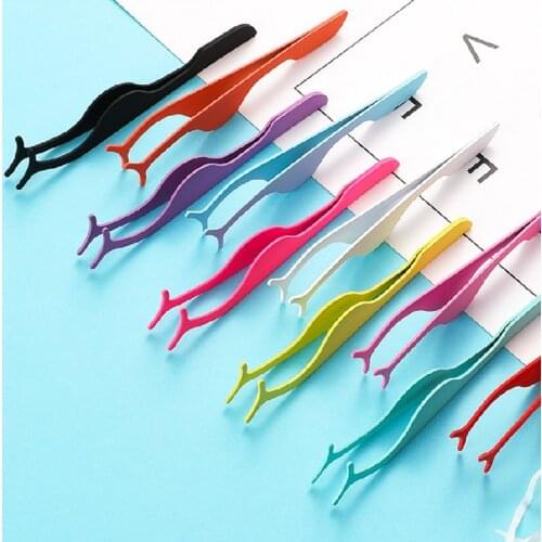 30 Pcs Eyelashe Tweezers Wholesale Mink Eyelashes Tweezers Private Label Free Custom Logo False Eyelash Extension Make Up Tools