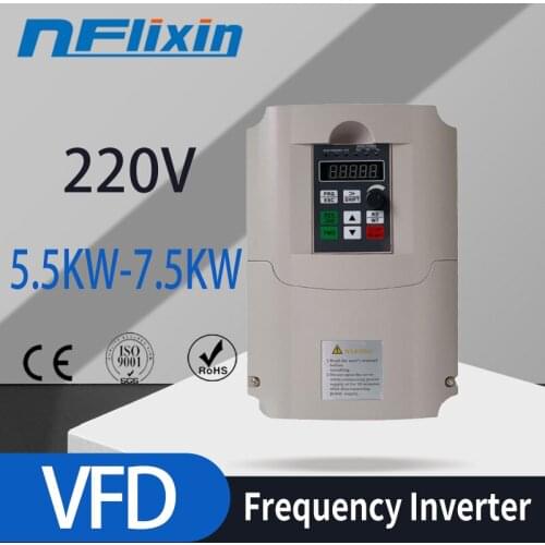 5.5KW 220V VFD Variable Frequency Drive Inverter for Motor Speed Control Converter