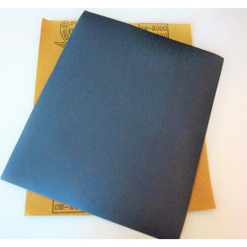 5 Sandpaper Blades Wet / dry Water Proof Silicone Carbide Grinding Sandpaper 2000 Grit 28X22cm