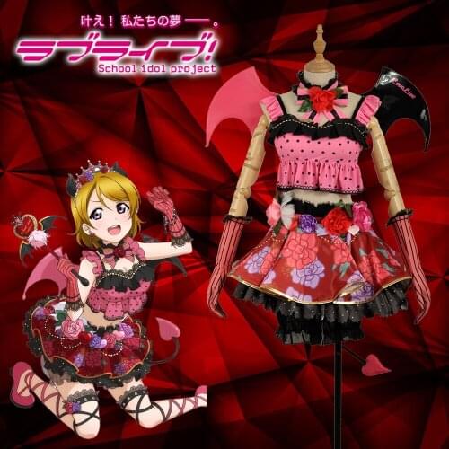 Anime Love Live! Koizumi Hanayo Cosplay Costume Little Devil Demon SR Awakening Fancy Girls Outfit For Adult Women Halloween Cos