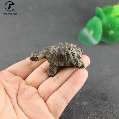Antique Solid Copper Turtle Ornaments Trumpet Longevity Animal Sculpture Home Office Desk Decorative Ornament Toy Gift