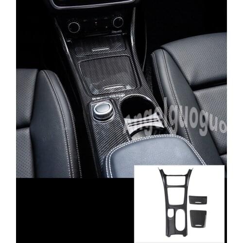 Angelguoguo Cup Holder Cover Trim For Mercedes Benz A/GLA/CLA Class C117 W117 2012-2017 AMG Car Accessories For Left Hand Drive