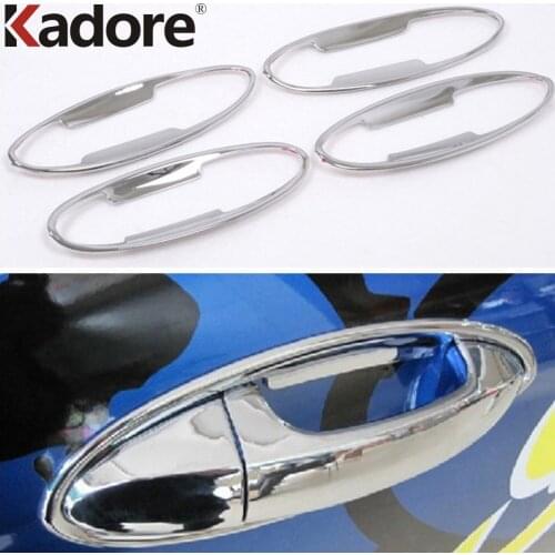 For Ford Fiesta 2010 2011 2012 2013 2014 Chrome Car Side Door Handle Bowl Cover Trim Protective Exterior Accessories