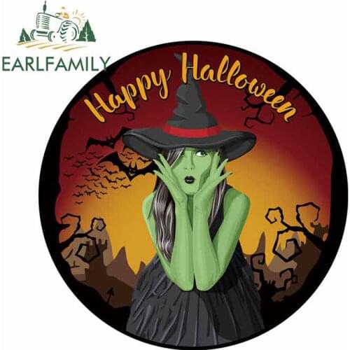 EARLFAMILY 13cm x 13cm for Halloween Motorcycle Car Bumper Window Vinyl Car Sticker Waterproof Anime DIY Occlusion Scratch Decal