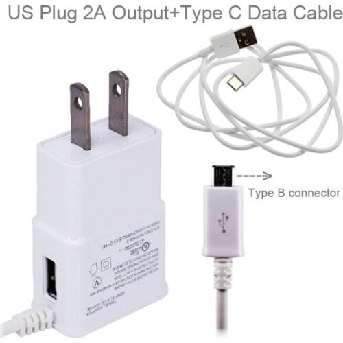 EU US Dual USB 2A Micro Phone Charger Adapter+TYPE C Data Cable For Moto G6 E4 G4 G5 G5S Plus E3 Power X3,Google Pixel 2 3 XL