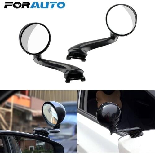 FORAUTO Auxiliary Rearview 360 Rotation Adjustable Car Front view mirror for Car Vehicle Side Blindspot Blind Spot Clear View